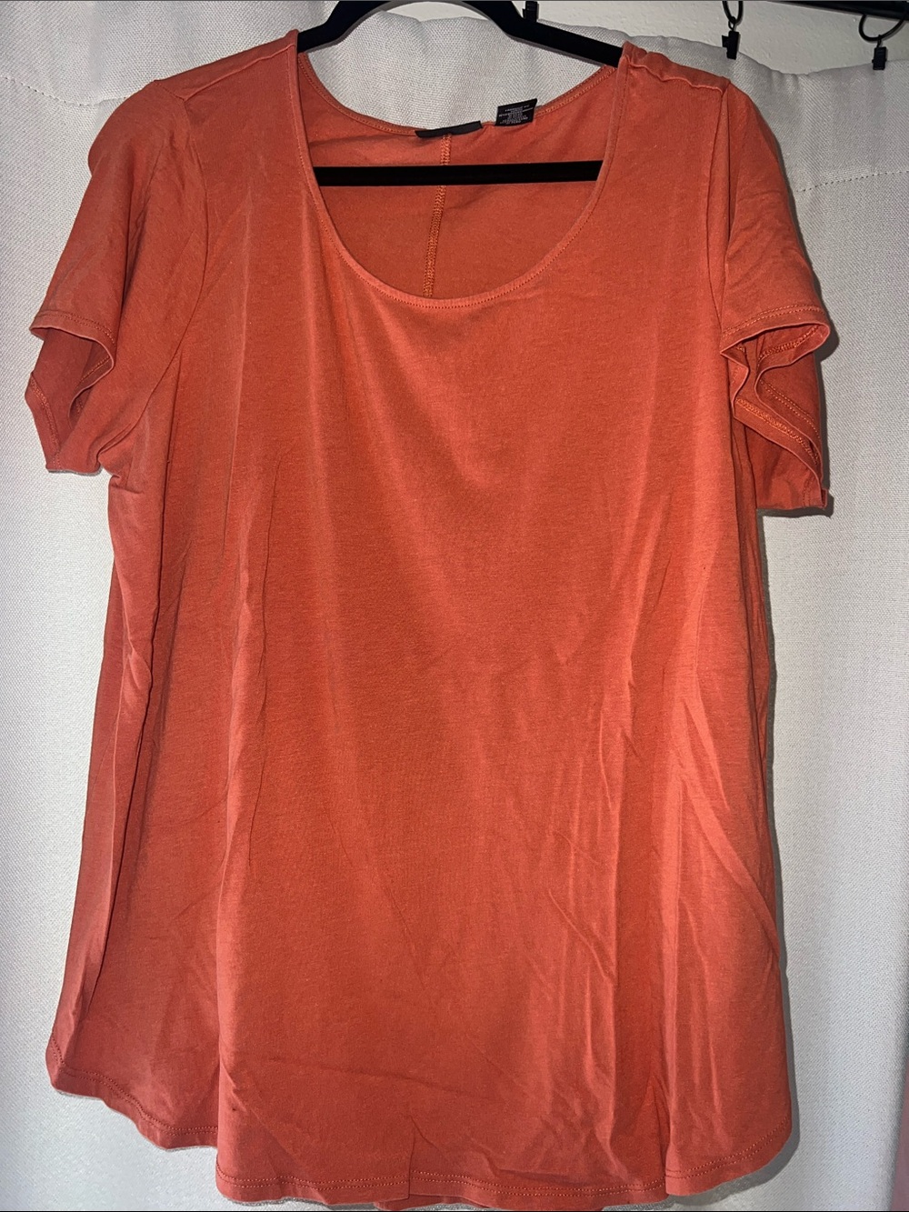Tahari Coral Short Sleeve Scoop Neck Tee Plus Size 1X